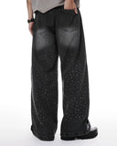 Colorful Rhinestone Wash Baggy Jeans | Inflation Streetwear INFLATION