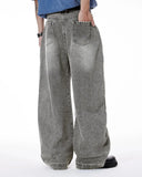Rhinestone Washed Barrel Jeans| Inflation Streetwear INFLATION