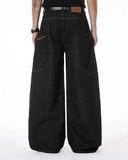 Colorful Rhinestone Raw Barrel Jeans | Inflation Streetwear INFLATION