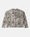 branch camo waffle boxy long sleeve t shirt front view