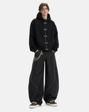 Metal Hook Boxy Zip Hoodie | Inflation Streetwear INFLATION