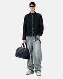 Black Contrast Stitch Denim Jacket | Inflation Streetwear