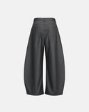 Asymmetric Pleated Barrel-Leg Suit Pants | Inflation Streetwear INFLATION