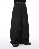 Colorful Rhinestone Raw Barrel Jeans | Inflation Streetwear INFLATION