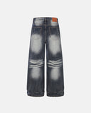 washed denim baggy jeans 