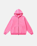 Brand Washed Fleece Zip Up Hoodies | Inflation Streetwear INFLATION