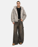 Leopard Faux Fur Lined Bomber Jacket | Inflation Streetwear