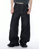 Button Fly Raw Baggy Jeans | Inflation Streetwear INFLATION