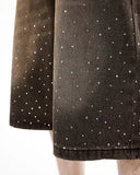 Colorful Rhinestone Washed Jeans Shorts | Inflation Streetwear INFLATION