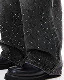 Rhinestone Wavy Baggy Jeans I Inflation Streetwear INFLATION
