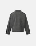 Washed Cross Applique Cargo Jacket | Inflation Streetwear INFLATION
