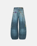 3D Print Chain Barrel Jeans | Inflation Streetwear INFLATION