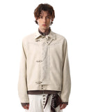 Embroidery Jacquard Cropped Clasp Jacket | Inflation Streetwear INFLATION