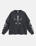 INFLATION Washed Double Layered Tees INFLATION