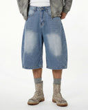 Star Rhinestone Longline Denim Shorts | Inflation Streetwear INFLATION