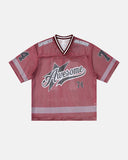 V-neck Graphic Mesh Jersey | Inflation Streetwear INFLATION