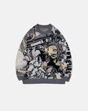 Comic Graphic Crew Neck Knit Sweater | Inflation Streetwear