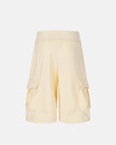 elastic waist sweat shorts detail