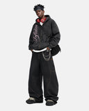 Back Script Graphic Barrel Jeans | Inflation Streetwear