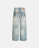 Stitching Bamboo Weave Baggy Jeans | Inflation Streetwear INFLATION