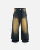 Acid Wash Rhinestone Chain Baggy Jeans | Inflation Streetwear INFLATION