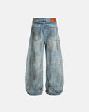 worn-in vintage denim texture