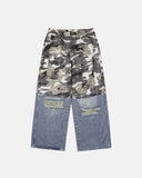 Patchwork Effect Print Baggy Jeans | Inflation Streetwear INFLATION