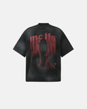 Gothic Letter Print Cotton T-Shirt | Inflation Streetwear
