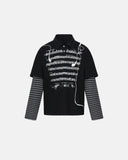 Music Graphic Layered Polo Shirt | Inflation Streetwear