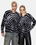 Spiral Tie-Dye Wool Blend Long Sleeve T-Shirt | Inflation Streetwear