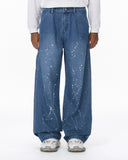 Splash Ink Print Straight Leg Denim Jeans | Inflation Streetwear INFLATION