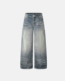 Whisker Wash Bamboo Weave Jeans | Inflation Streetwear