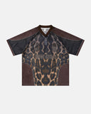 Vintage Colorblock Leopard Mesh Jersey | Inflation Streetwear INFLATION