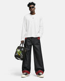 Plaid Patchwork Cinch Back Baggy Jeans | Inflation Streetwear