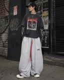 Baggy Wide Leg Sweatpants with Waistband | Inflation Streetwear INFLATION
