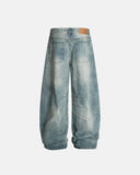 Deconstructed Bamboo Weave Baggy Jeans | Inflation Streetwear INFLATION