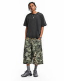 Leopard Camo Cargo Longline Shorts | Inflation Streetwear INFLATION