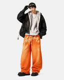 Puff Print Script Wide-Leg Sweatpants | Inflation Streetwear