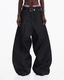 Heavyweight Baggy Raw Wide-Leg Jeans | Inflation Streetwear INFLATION