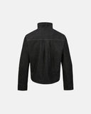 Cropped Asymmetric Button Denim Jacket | Inflation Streetwear INFLATION