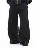 Acid Washed Black Barrel Jeans | Inflation Streetwear INFLATION