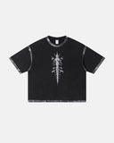 Distressed Painted Graphic Boxy T-Shirt | Inflation Streetwear INFLATION