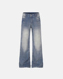 Bamboo Weave Embroidered Bootcut Jeans | Inflation Streetwear