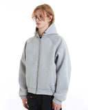 INFLATION Grey Boxy Zip Up Hoodies INFLATION