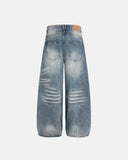 Acid Wash Whisker Bamboo Weave Jeans | Inflation Streetwear INFLATION