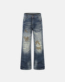 Stud Distressed Bootcut Jeans | Inflation Streetwear