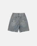 Heavy Distressed Wide-Leg Denim Jorts | Inflation Streetwear INFLATION