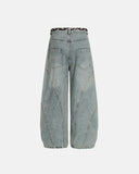 Acid Wash Stitching Baggy Jeans | Inflation Streetwear INFLATION