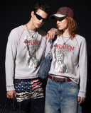Distressed Graphic Waffle T-Shirt | Inflation Streetwear