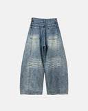 Rhinestone Washed Barrel Baggy Jeans | Inflation Streetwear INFLATION
